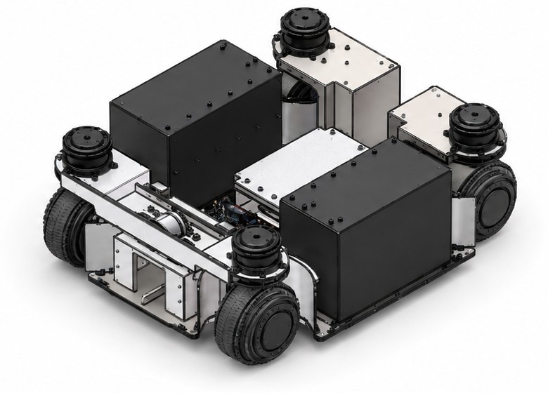 Four-wheel steering and drive mobile robot platform